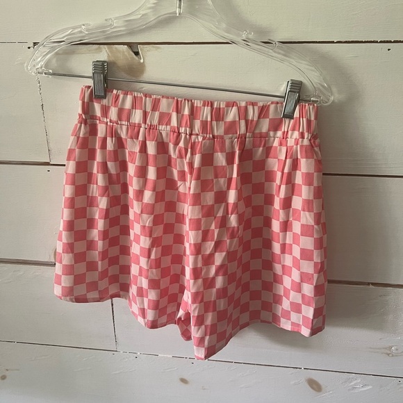 Pretty Garbage Pink Checkered Shorts, size small, NWT, boutique, sleep, summer - Picture 3 of 7